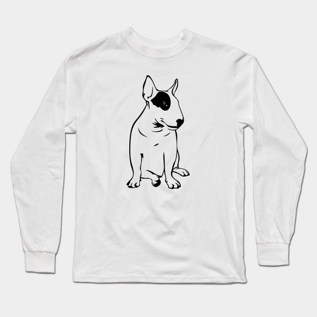 Bull Terrier Dog Women Dog Lover Gift Long Sleeve T-Shirt by RobertDan